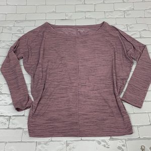 Athleta Pink Heather pullover top. Size Small oversized. Lightweight
